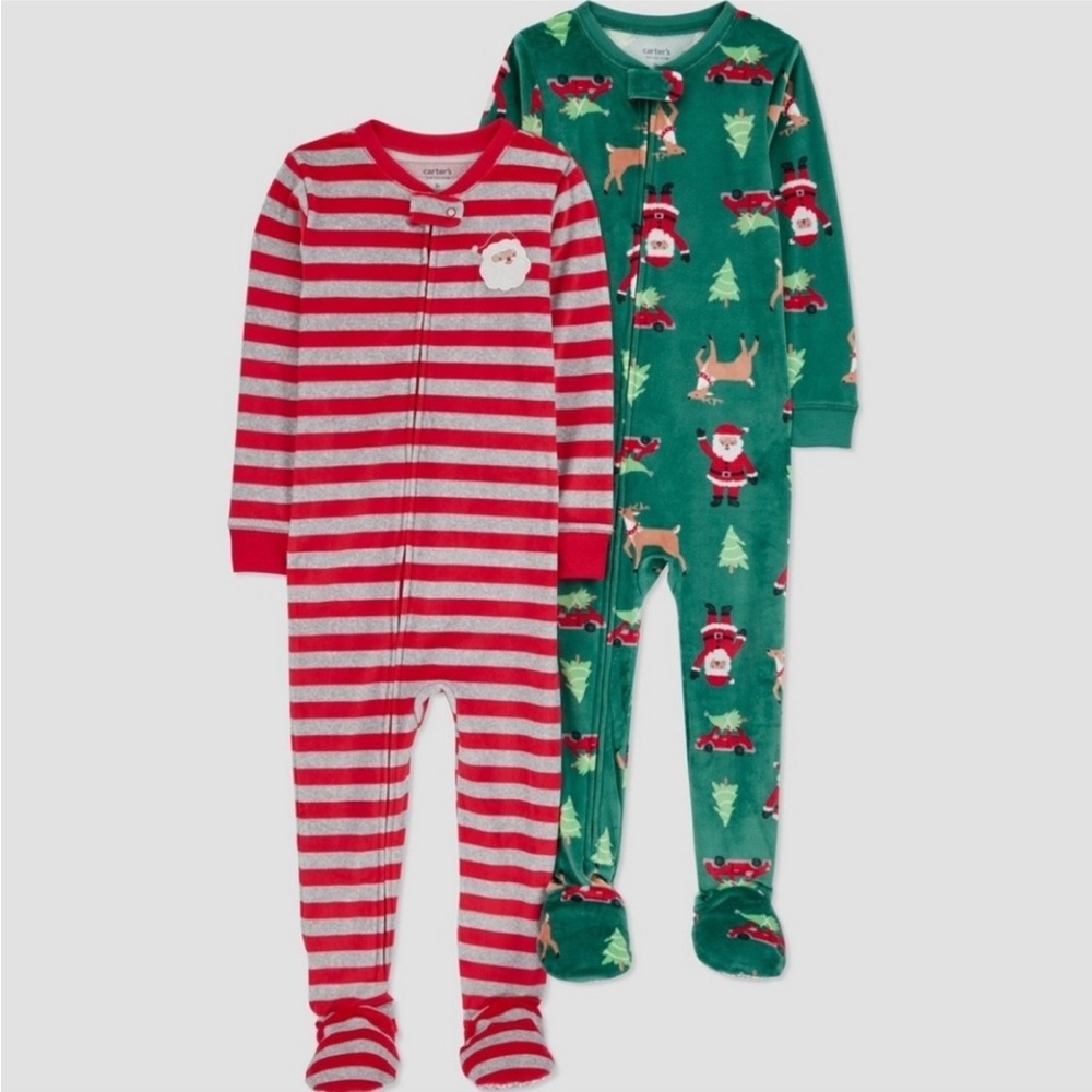 Carter's JOY Toddler Boys 2pk Snug Fit Christmas Pajamas 12m, 18m or 3T NWT